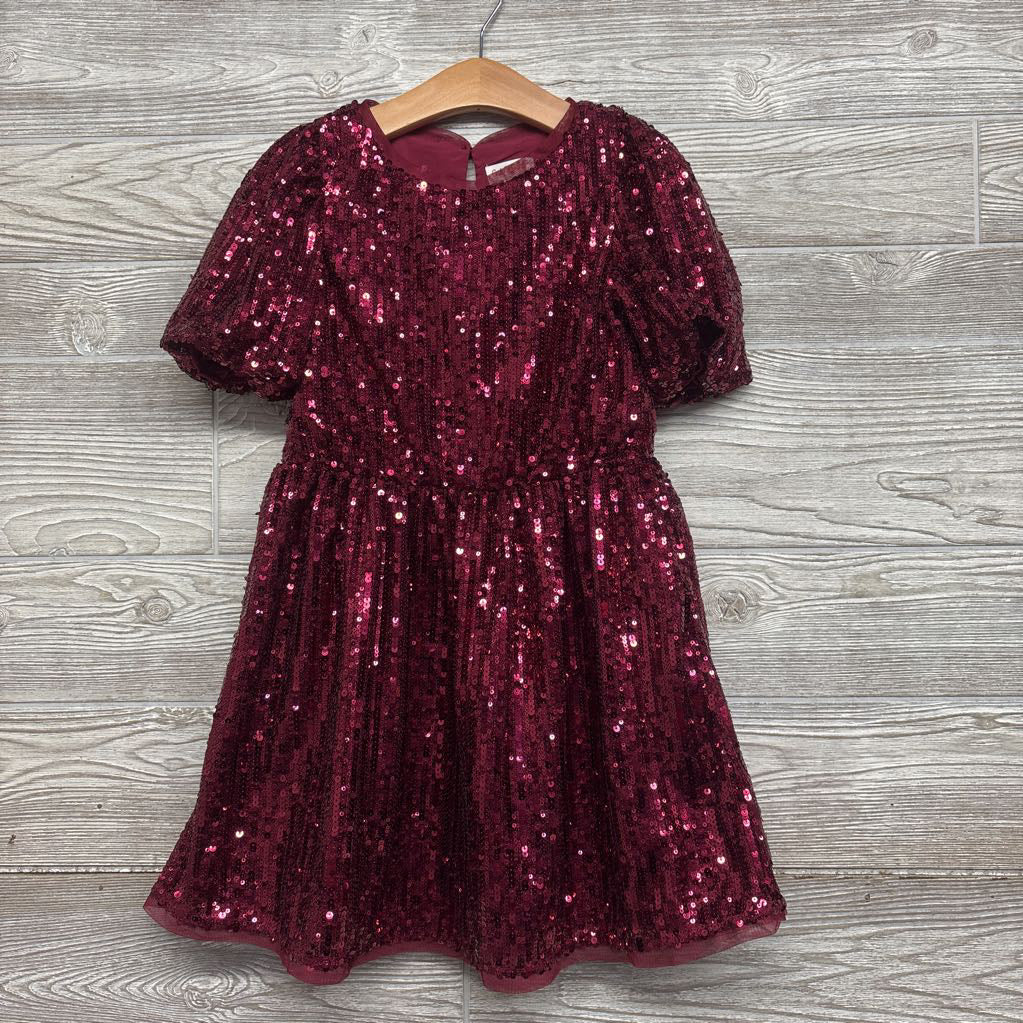 Sequin Puff Sleeve Dress 6-7