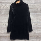 LS Ribbed Velvet Turtle Neck Dress 6-7