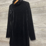 LS Ribbed Velvet Turtle Neck Dress 6-7