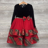 LS Velvet Tulle Dress Plaid 6