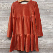 LS Tiered Ribbed Velour Dress 5-6