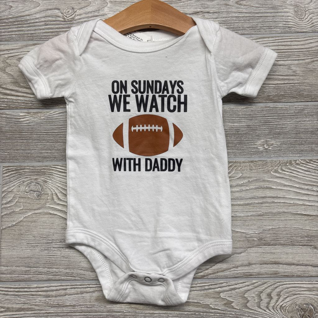 Bodysuit On Sundays We Watch Football With Daddy 3-6M