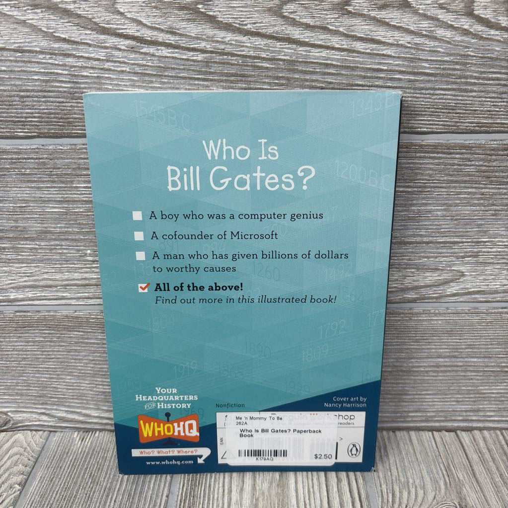 Who Is Bill Gates? Paperback Book