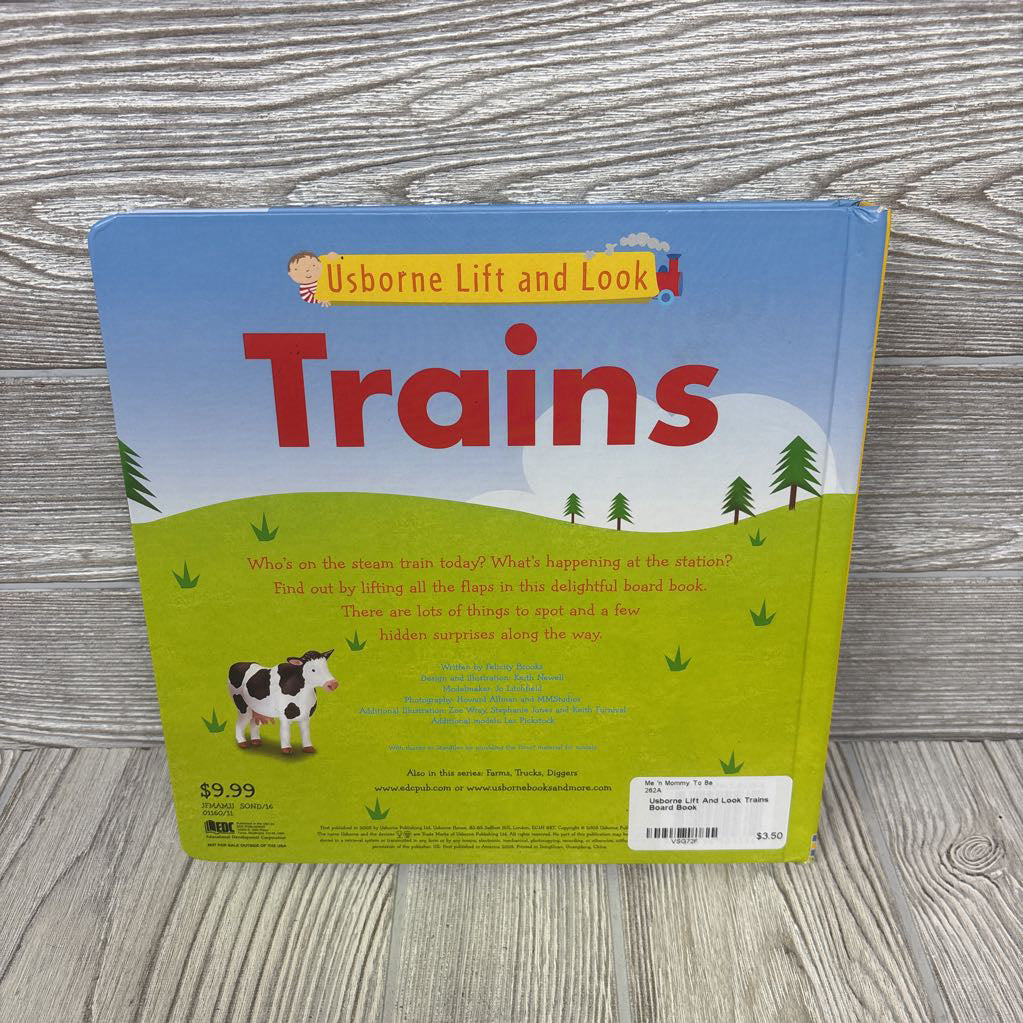 Usborne Lift And Look Trains Board Book