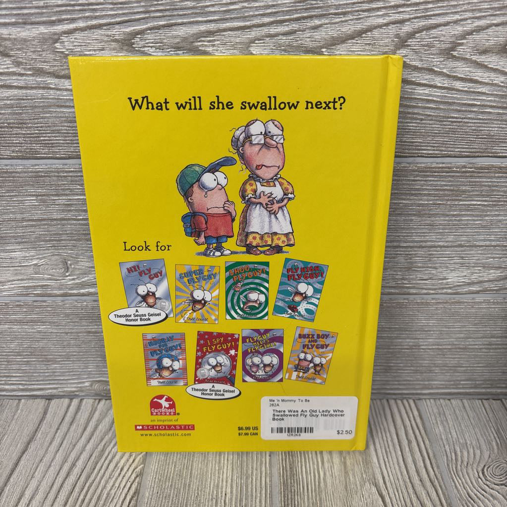 There Was An Old Lady Who Swallowed Fly Guy Hardcover Book