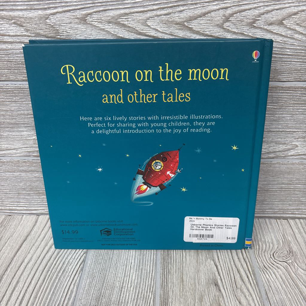 Usborne Phonics Stories Raccoon On The Moon And Other Tales Hardcover Book