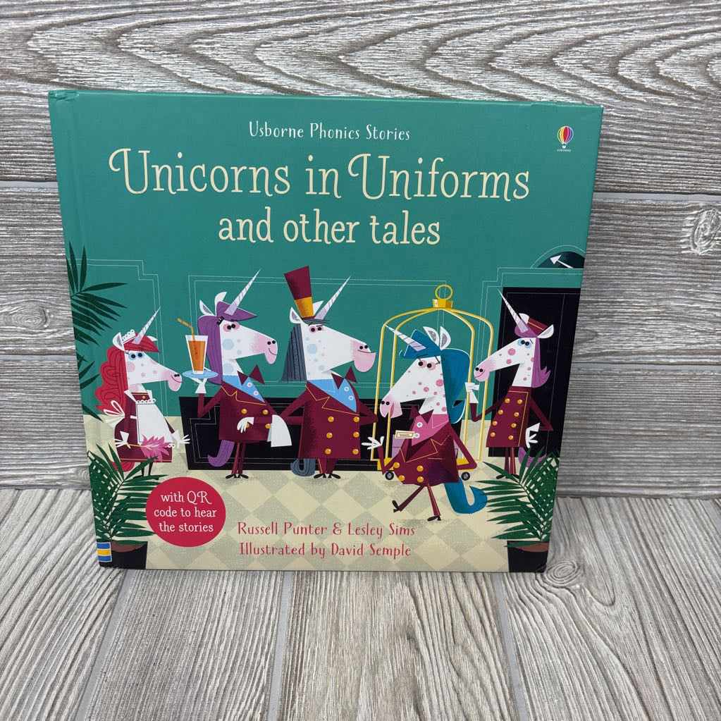 Usborne Phonics Stories Unicorns In Uniforms And Other Tales Hardcover Book