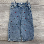 Pull On Jeans Embroidered Cherries 2-3