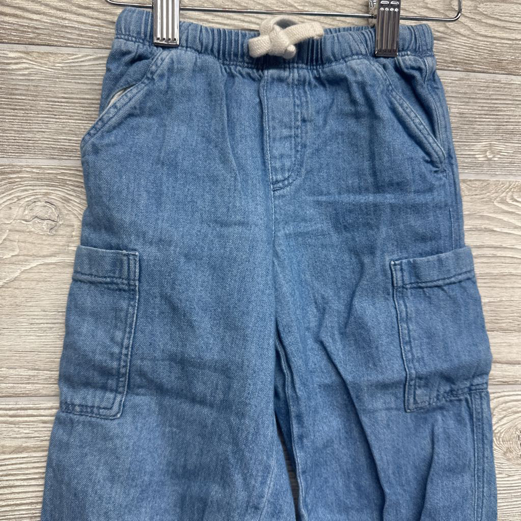 Chambray Drawstring Parachute Joggers Side Pockets 2T