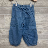 Chambray Drawstring Parachute Joggers Side Pockets 2T