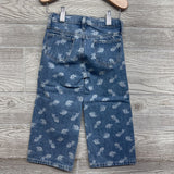 Wide Leg Jeans Flowers 3T