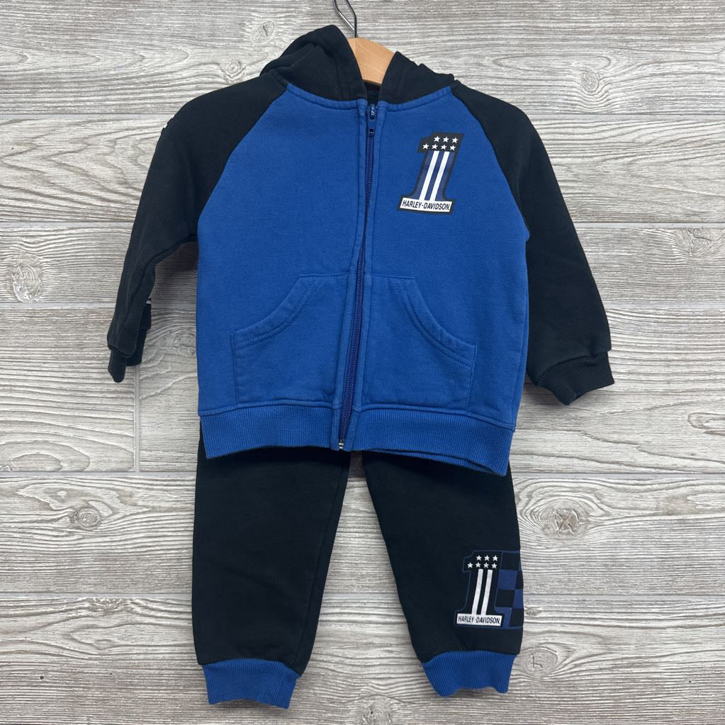 Full Zip Hoodie 1 Flag & Jogger Sweatpants 18-24M