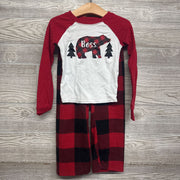 2 Pc LS PJs Boss Bear Buffalo Plaid 4