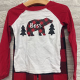 2 Pc LS PJs Boss Bear Buffalo Plaid 4