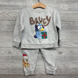 Crewneck Gift & Jogger Sweatpants Santa Hats 3T