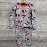 2 Pc LS PJs Santas Ho Ho Ho 5T