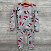 2 Pc LS PJs Santas Ho Ho Ho 5T