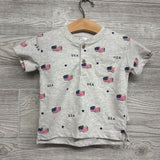 French Terry Henley Shirt & Shorts Flags USA 2T