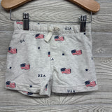French Terry Henley Shirt & Shorts Flags USA 2T