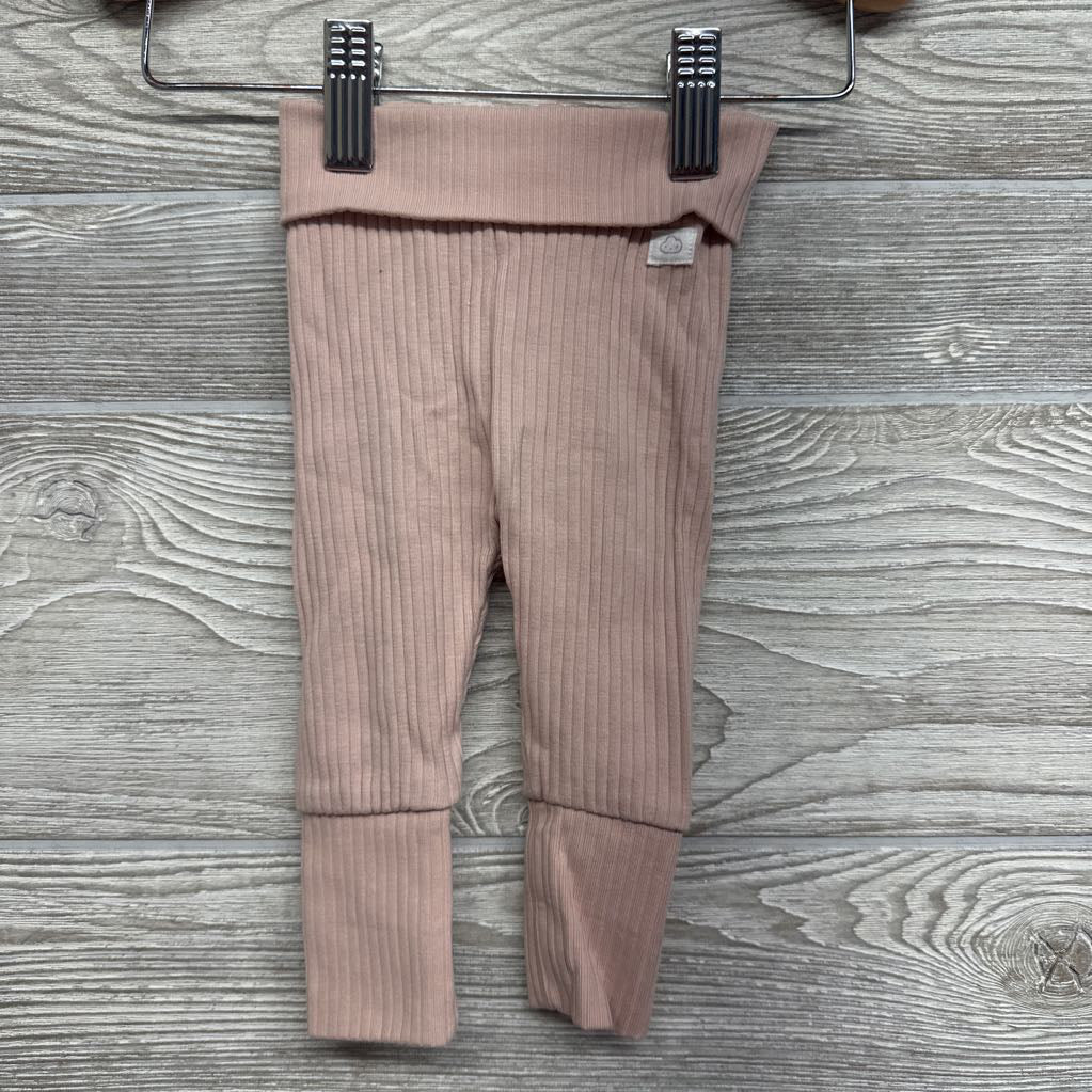 LS Ribbed Side Snap Bodysuit, Fold Over Pants & Hat NB
