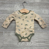 3 Pk LS Bodysuits Daddy & Me, Stripes & Dinosaurs 0-3M