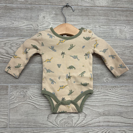 3 Pk LS Bodysuits Daddy & Me, Stripes & Dinosaurs 0-3M
