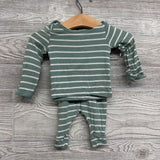 LS Bamboo Shirt & Pants Stripes NB