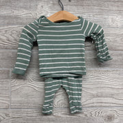 LS Bamboo Shirt & Pants Stripes NB
