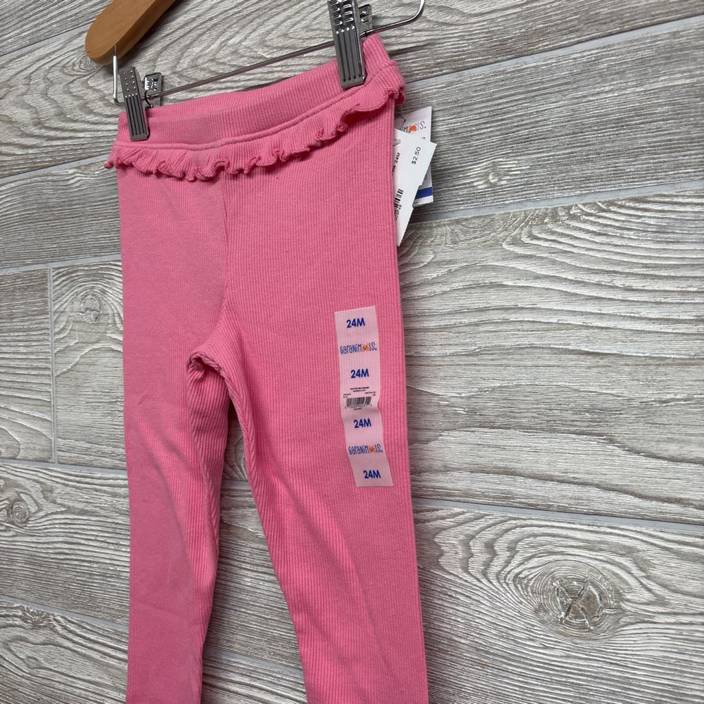 NEW Ribbed Leggings Ruffle 24M
