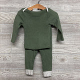 LS Waffle Knit Shirt & Pants 12M