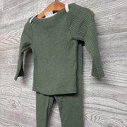 LS Waffle Knit Shirt & Pants 12M