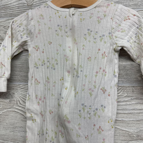 Ribbed Sleeper Flowers 6-9M