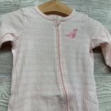 Ribbed Sleeper Stripes Flower 3M