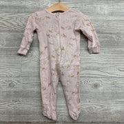 Ribbed Sleeper Horses Flowers 6-9M