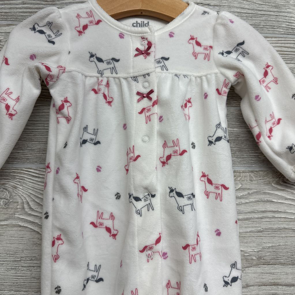 Blanket Sleeper Unicorns Flowers 6-9M