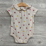 NEW Pointelle Bodysuit Ruffle Apples 12M