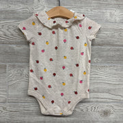 NEW Pointelle Bodysuit Ruffle Apples 12M