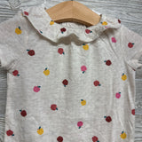 NEW Pointelle Bodysuit Ruffle Apples 12M