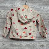 Full Zip Hoodie Hearts Love 24M