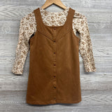 Button Up Faux Suede Jumper & LS Shirt Flowers 7