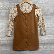 Button Up Faux Suede Jumper & LS Shirt Flowers 7
