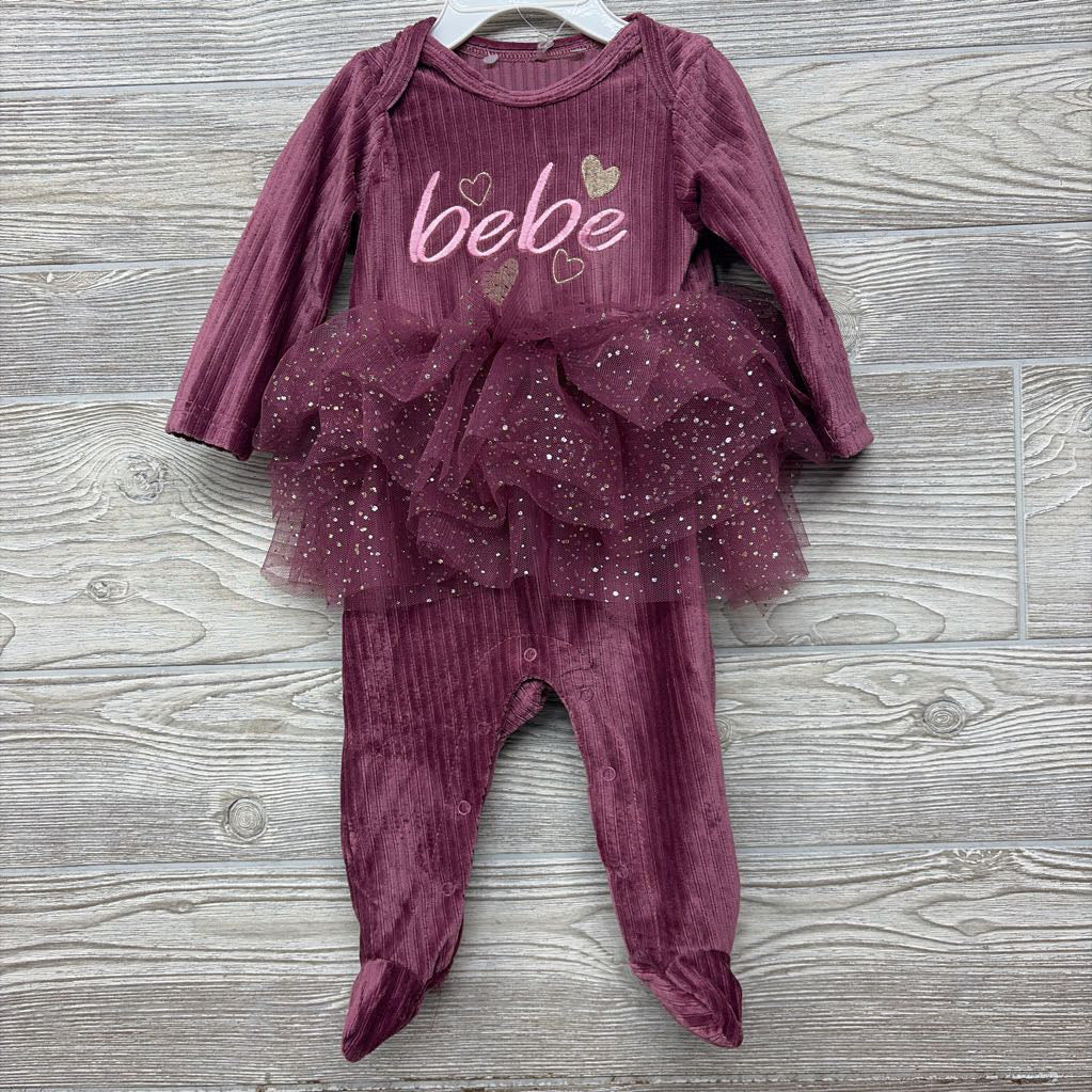 NEW LS Ribbed Velour Skirted Outfit Hearts 3-6M