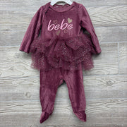 NEW LS Ribbed Velour Skirted Outfit Hearts 3-6M