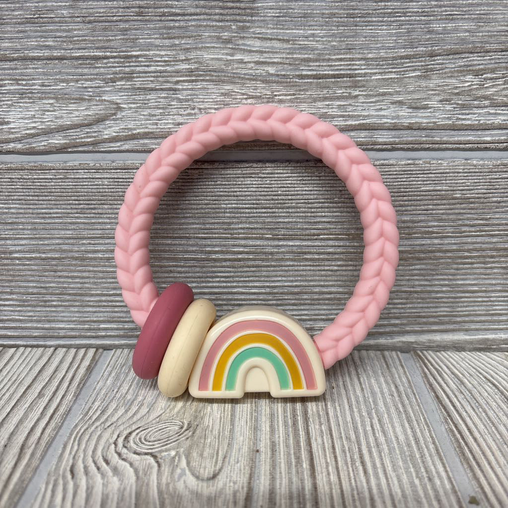 Silicone Rattle Rainbow Teether