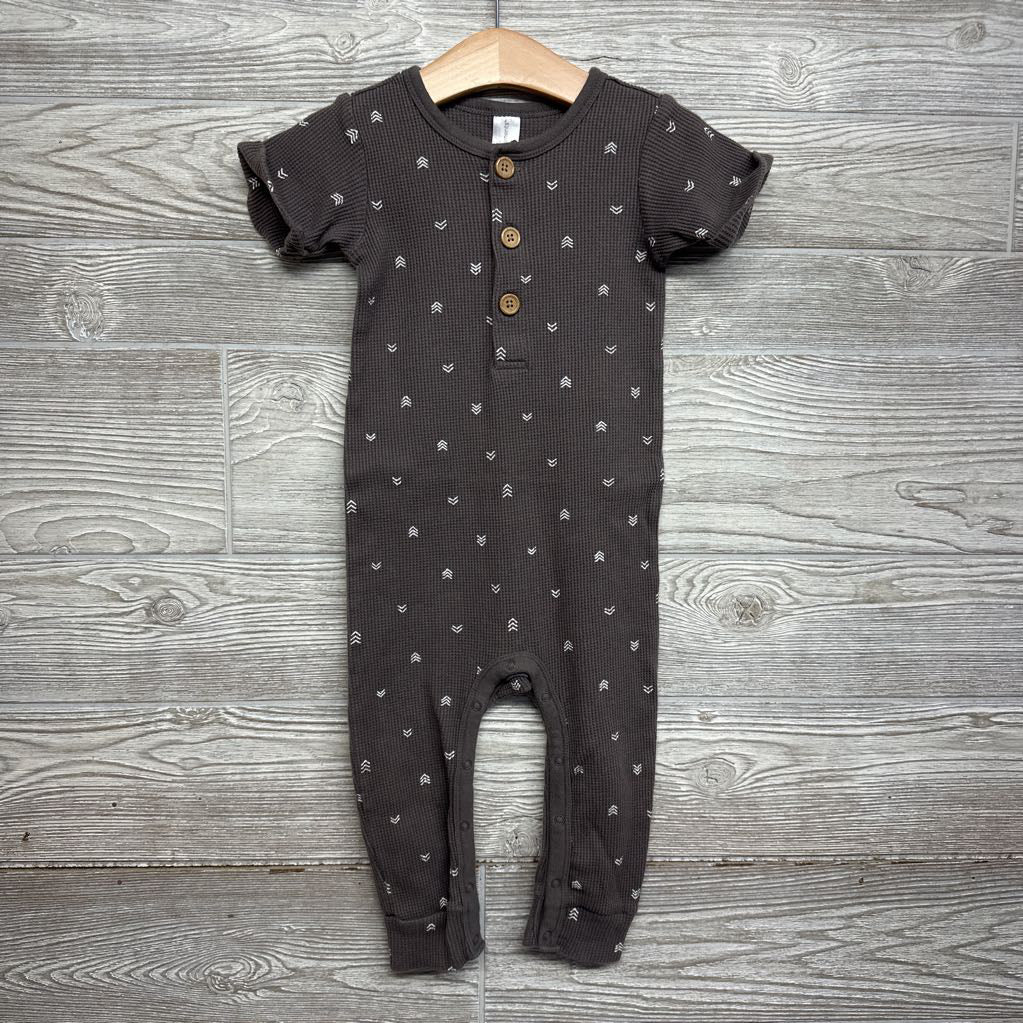 Waffle Knit Henley Outfit Arrows 24M