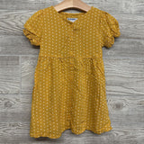 Puff Sleeve Button Up Dress Dots 3T