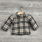Plaid Plush Henley Pullover 9M