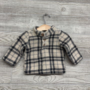 Plaid Plush Henley Pullover 9M