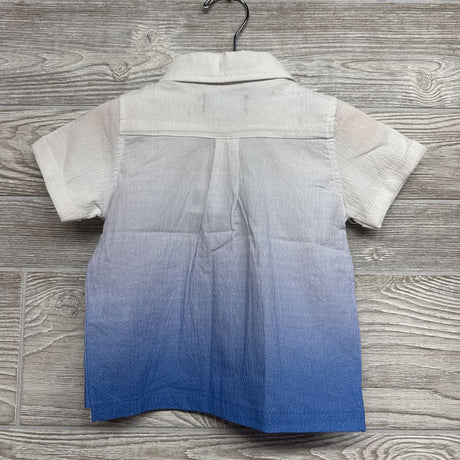 NEW Textured Button Up Shirt Chest Pocket 12-18M