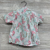 Button Up Shirt Flamingos 12-18M